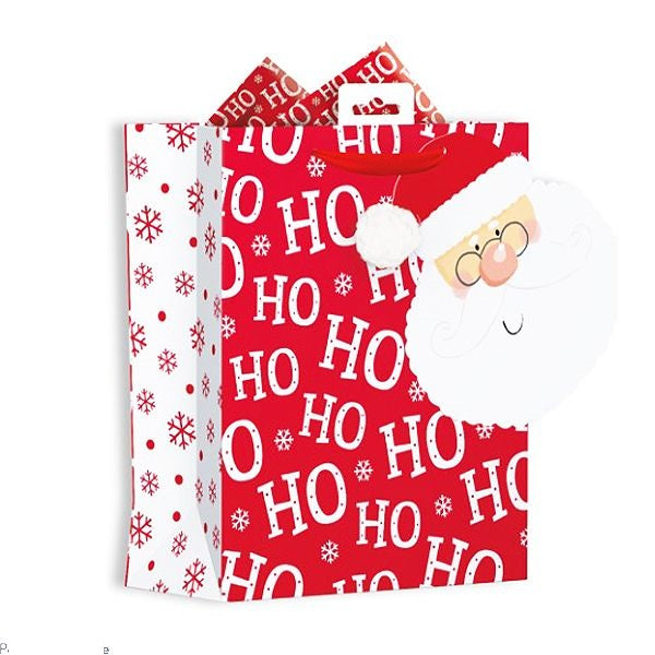 Design Group Santa Text Giant Tag Medium Bag Red and White XALGB61M