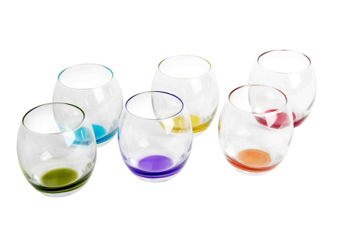 Lav Coral Empire Coloured Base Set Of Whisky Juice Tumbler Assorted Colour 405cc 6Pk EMP364