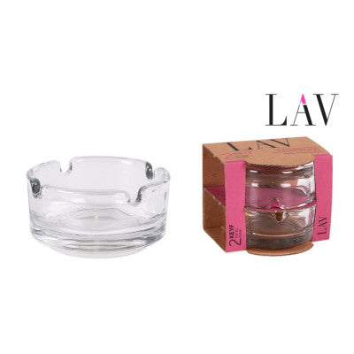 LAV Ashtray Set Clear Small 2Pk TR-43-K-002665