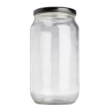 LAV Jar With Metal Lid Set Clear Small 1000CC 6Pk LV-MER100K01