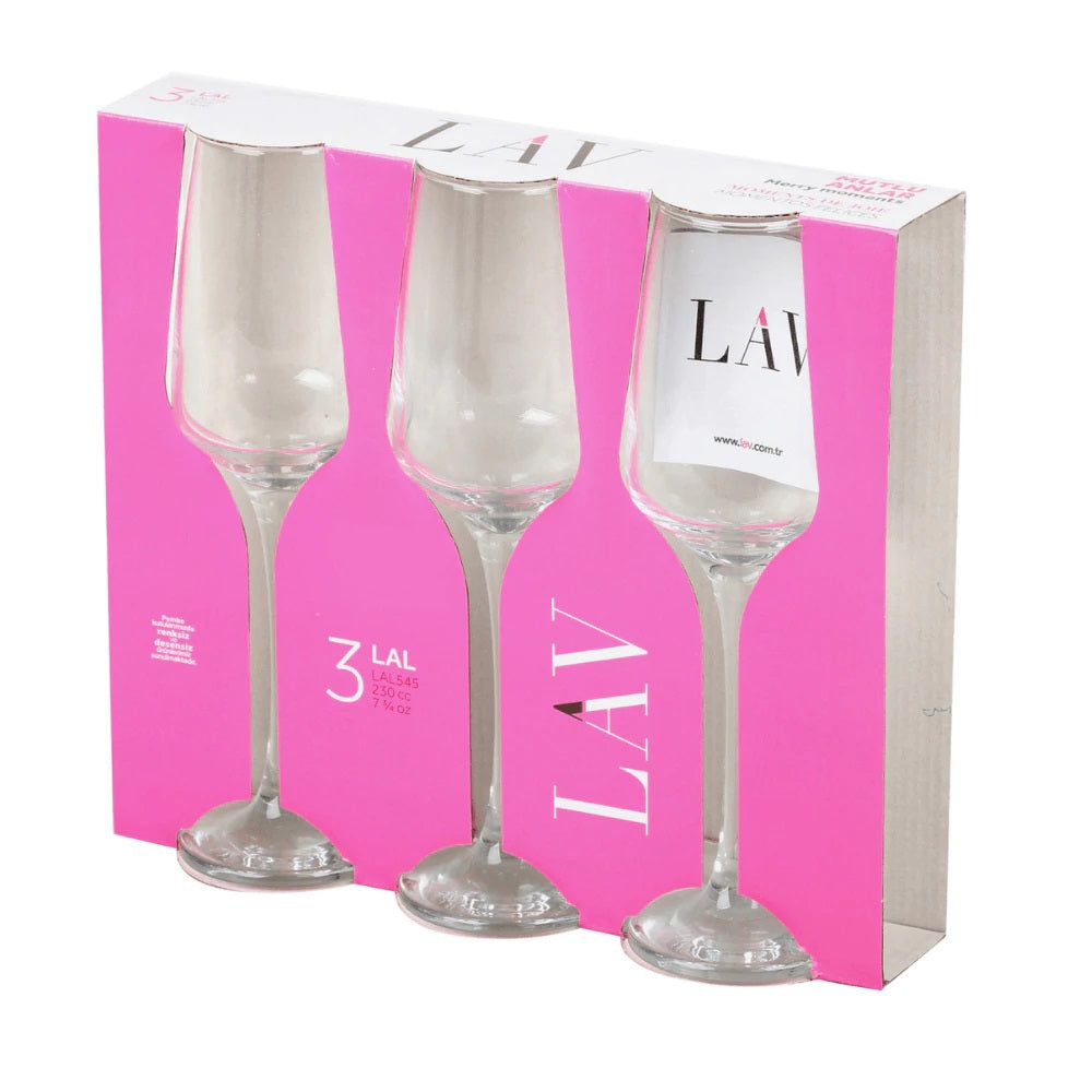 LAV Stemware Set Clear Small 230cc 3Pk TR-43-K-0026665