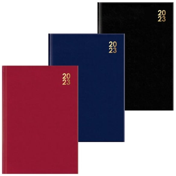 IG Design Group Red Hardback Diary 2023 A5 Size FSCBASD23