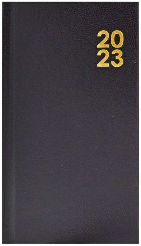 IG Design Group Black Slimline Hardback Diary 2023 16cm x 8.5cm Approx FSCBASK23