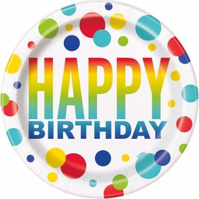 Tallon Happy Birthday Paper Plates Assorted 18cm 10Pk C116779