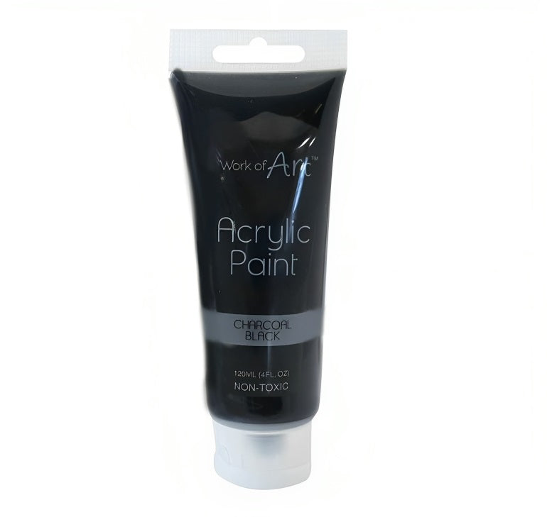 Tallon Work of Art High Quality Quick Drying Acrylic Paint Black 120ml 6722