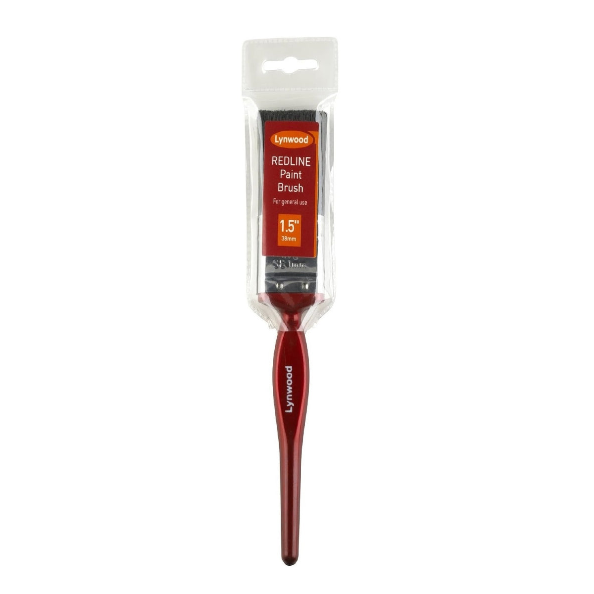 Lynwood Redline Paint Brush Red and Black 1.5-Inch BR204 | For General Use | Durable Bristles | Comfortable Grip Handle