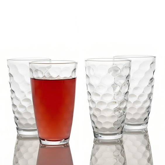 Ravenhead Essentials Strong and Durable Disco Super Hiballs Glasses Clear 480ml Pack of 4 0040.011 | Dishwasher Safe | Dishwasher Stackable | Perfect for Everyday Use