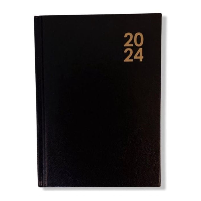 Design Group Premium W-D-T-P A5 2024 Hardback Diary Black FSC-BASC24