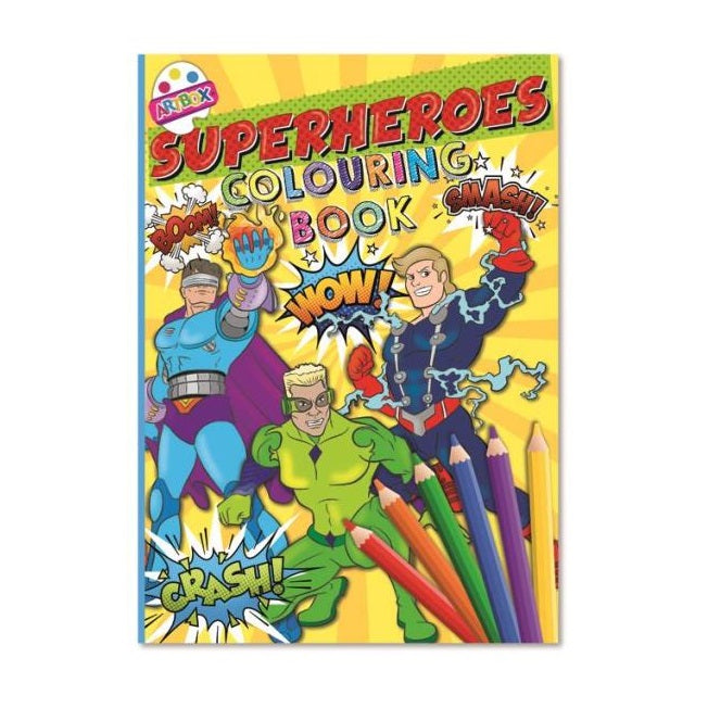 Tallon Artbox Superheroes Colouring Book Multicolor C116779 | With Sticker Sheet