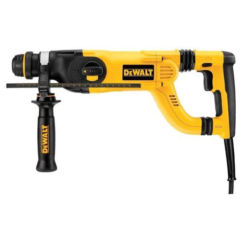 Dewalt D-Handle SDS Rotary Hammer Yellow D25223K | 800W | Active Vibration Control | Overload Protection - 0-1150 RPM, and 0-4300 BPM | With Heavy Duty Carrying Case | Multi-position side handle