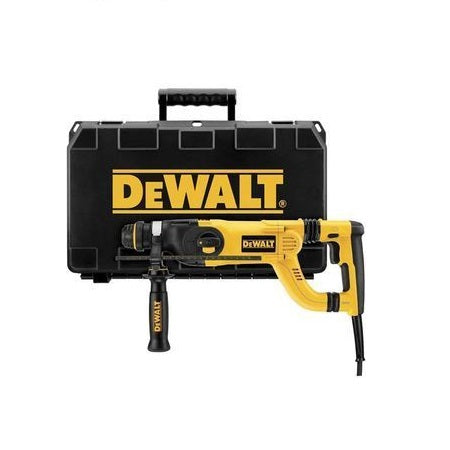 Dewalt D-Handle SDS Rotary Hammer Yellow D25223K | 800W | Active Vibration Control | Overload Protection - 0-1150 RPM, and 0-4300 BPM | With Heavy Duty Carrying Case | Multi-position side handle
