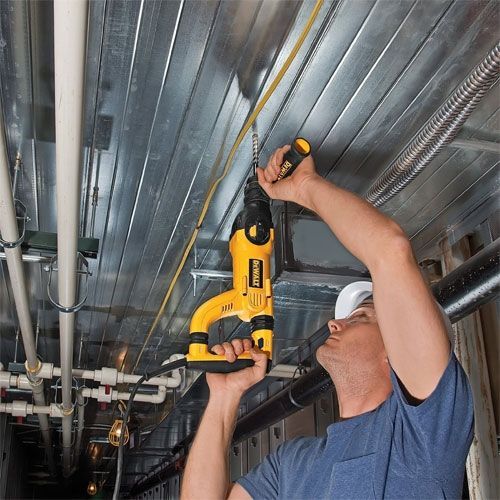 Dewalt D-Handle SDS Rotary Hammer Yellow D25223K | 800W | Active Vibration Control | Overload Protection - 0-1150 RPM, and 0-4300 BPM | With Heavy Duty Carrying Case | Multi-position side handle