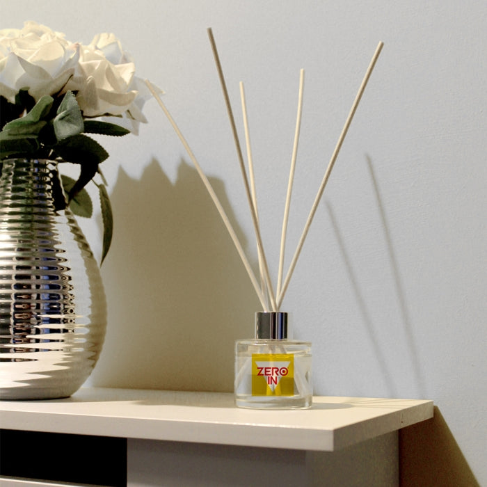 Zero In 30-Day Bamboo Diffuser Yellow 50ml ZER872 | Patios and Conservatories | Natural Citronella | Both for Indoor and Outdoor | Bee Safe