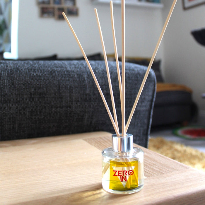 Zero In 30-Day Bamboo Diffuser Yellow 50ml ZER872 | Patios and Conservatories | Natural Citronella | Both for Indoor and Outdoor | Bee Safe