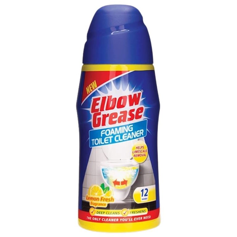 151 Elbow Grease Foaming Toilet Cleaner Blue 500g EG87 | Lemon Fresh Fregrance | Helps Limescale Removal | Deep Cleans | Freshens | 12 Doses | Powerful Foaming Action