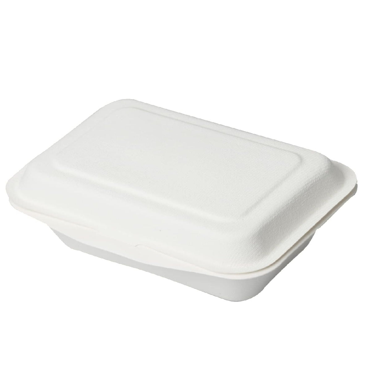 Ecoware Medium Meal Box White 600ml Pack Of 50 7P2472 | 100 Percent Biodegradable | Microwave Safe | 100 Percent Plant | Zero Percent Plastic | Heavy Duty | Zero Chemical |