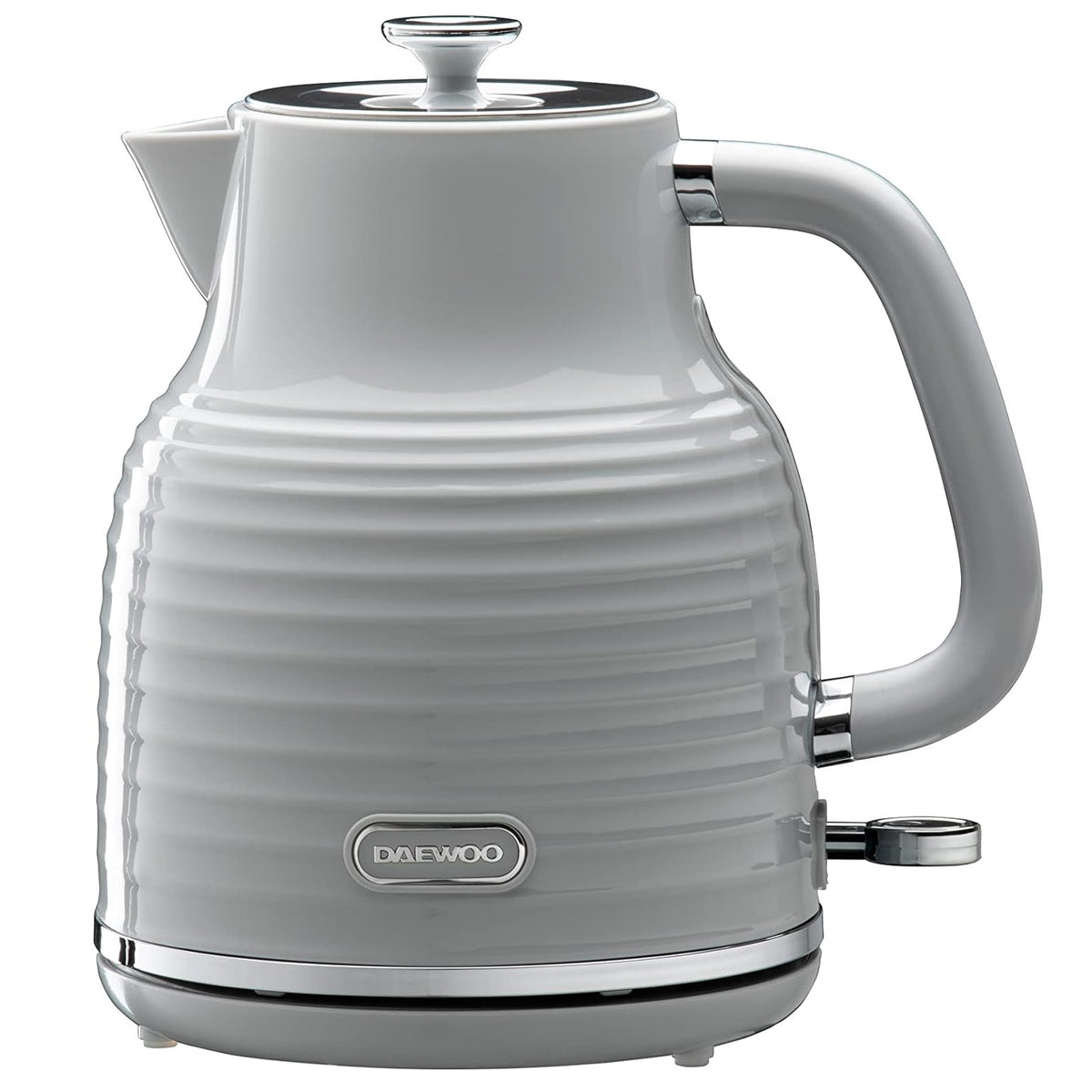 Daewoo Sienna Collection 3KW Rapid Boil Jug Kettle Grey 1.7Ltr SDA2481 | Removable Filter | Power Indicator | Auto Shut Off | 360 Degree Swivel Base