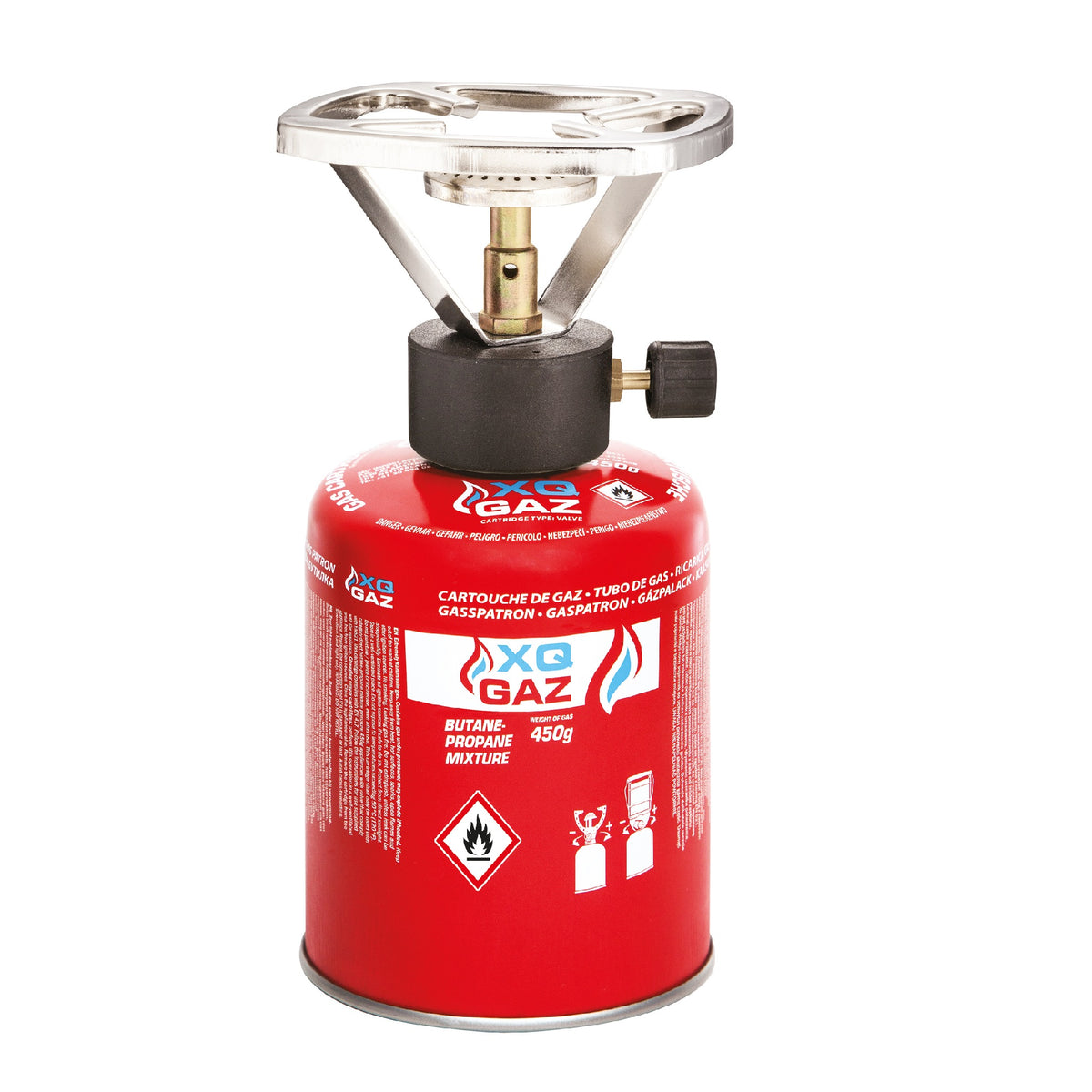 XQ Gaz Portable Gas Stove with Threaded Valve Red 450g 282