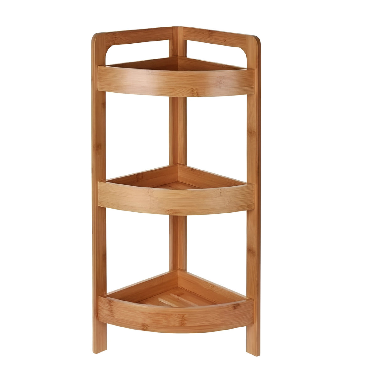 Bathroom Solutions Bamboo Bathroom Rack Natural 23cm x 23cm x H61cm 136890