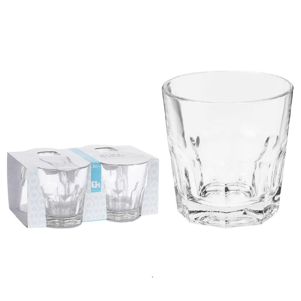 Excellent Houseware Drinking Glasses Clear 4x250ml 8.4oz Pack of 4 150443