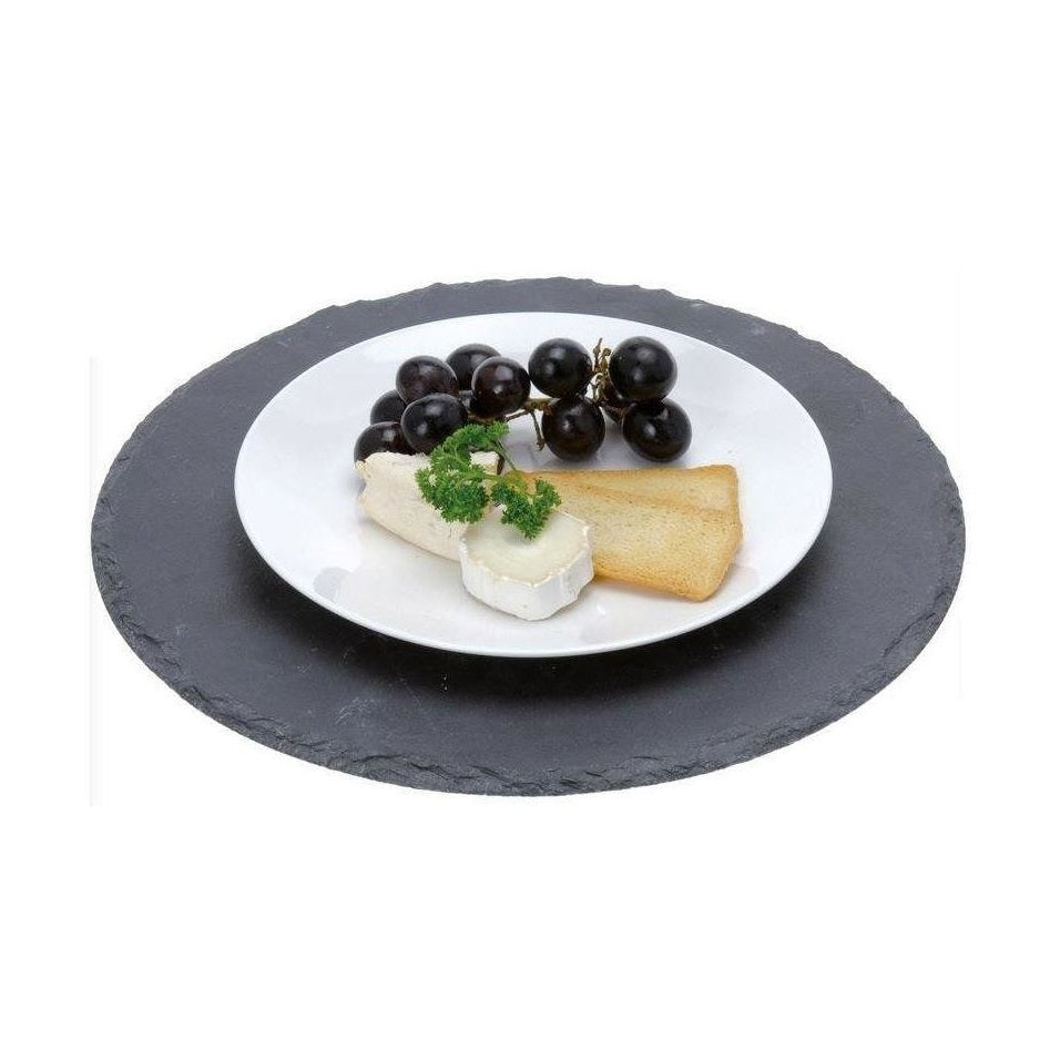 EH Excellent Houseware Serving Platter Black 30cm 134944 | Made of Natural Stone