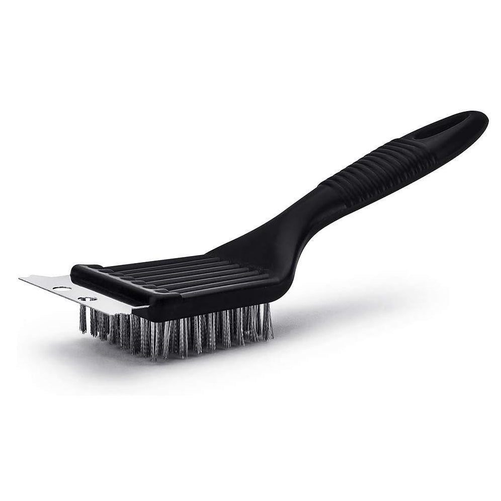 BBQ Equipment Grill Brush with Stainless Steel Scraper Black 21cm 121464 | Comfortable Grip | Easy Handling | Durable BBQ Equipment