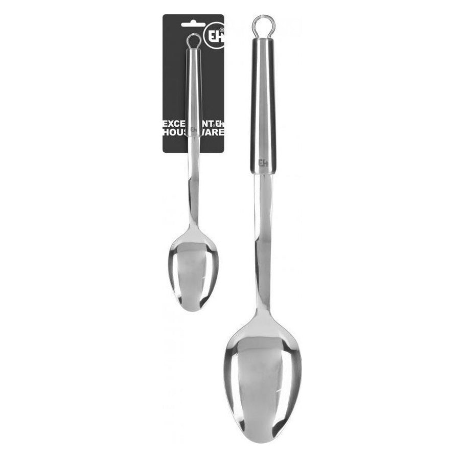 Excellent Houseware Stainless Steel Serving Spoon Silver 35cm 117286 | Sturdy and Durable | Easy to Clean | Dishwasher Safe