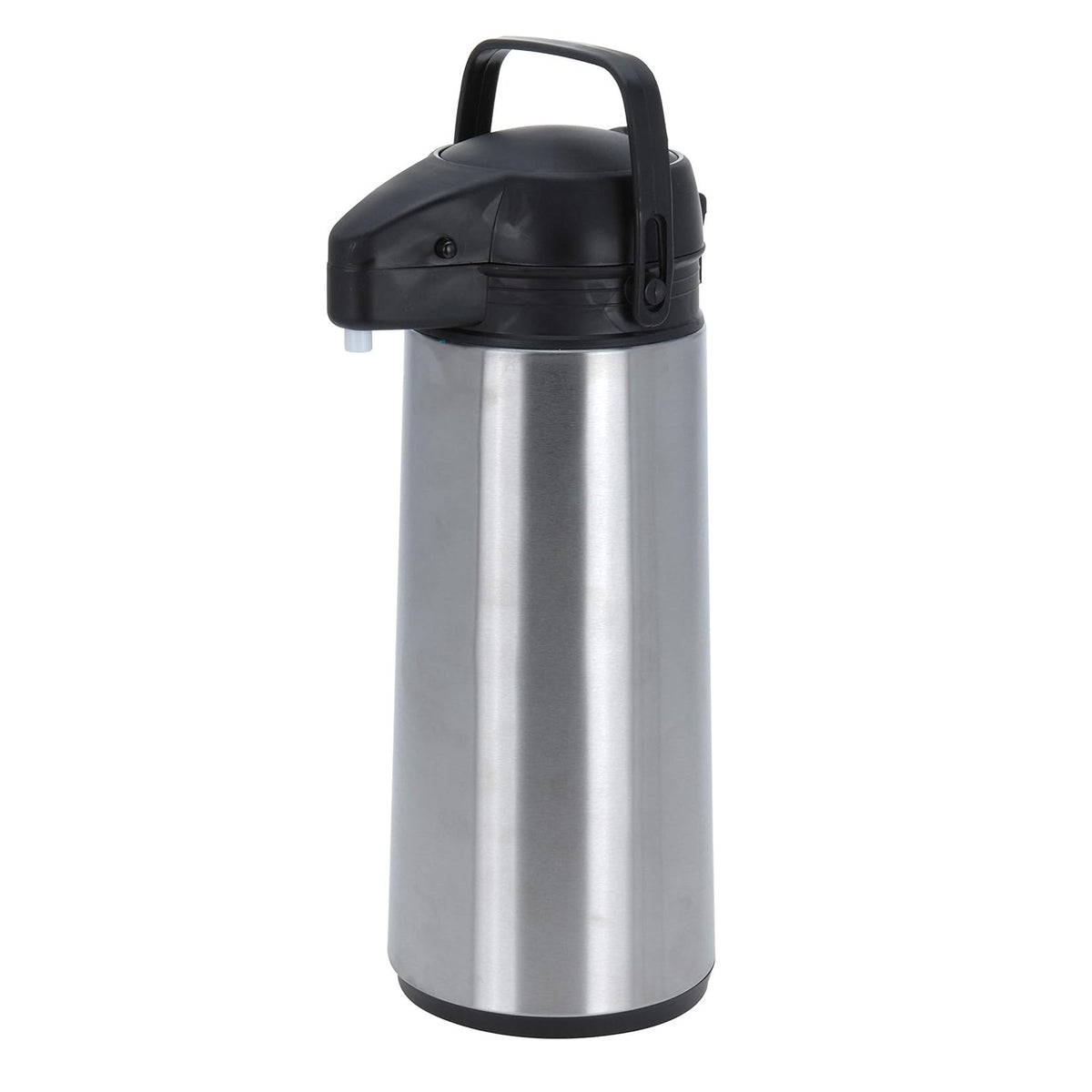 Stainless Steel Airpot with Pump Silver and Black 1.8Ltr 108401 | Ideal for Home or Office Use