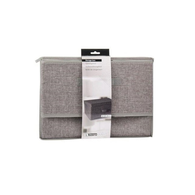 Storage Solutions Storage Box with Flip Lid Grey 39cm x 29cm x 19cm 109606