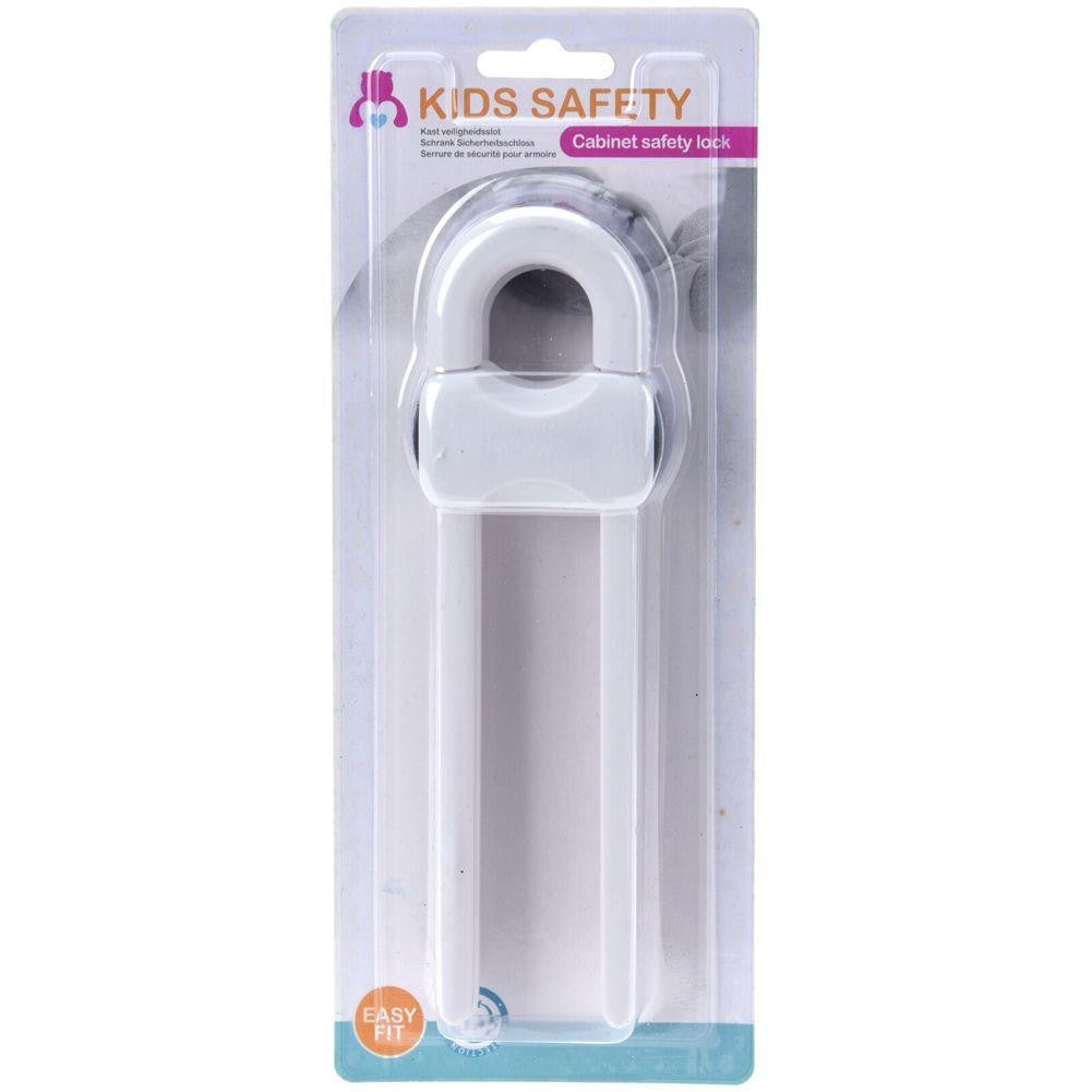 Kids Safety Cabinet Safety Lock White 007391 | Easy Fit | Child Protection