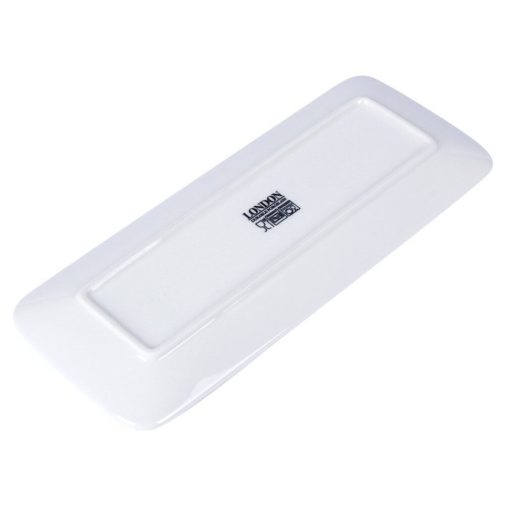 London Durable Porcelain Rectangular Plate White 053077