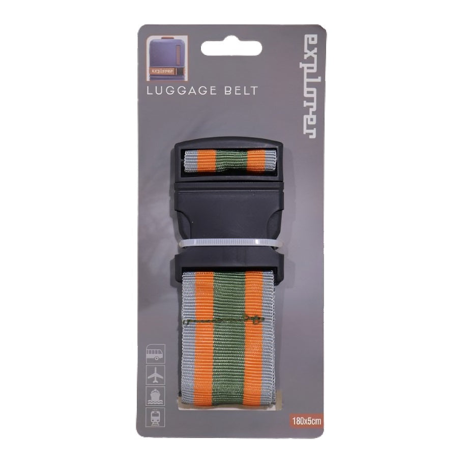 PR World Explorer Luggage Belt Assorted 180cm x 5cm 078948 | Durable Plastic Buckle