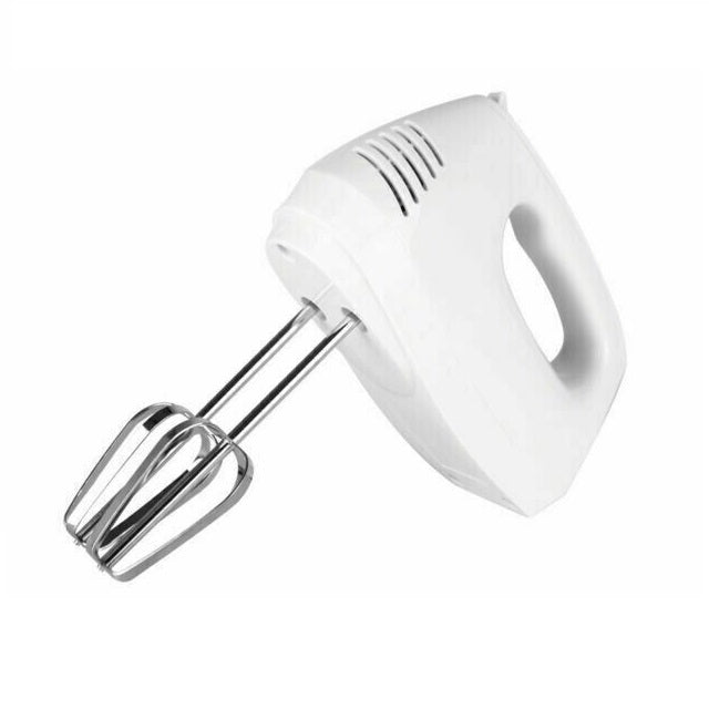 Daewoo 150W Compact Hand Mixer With 5 Speeds and 2 Whisk Attachments White SDA2454 | Compact Design | One Button Eject