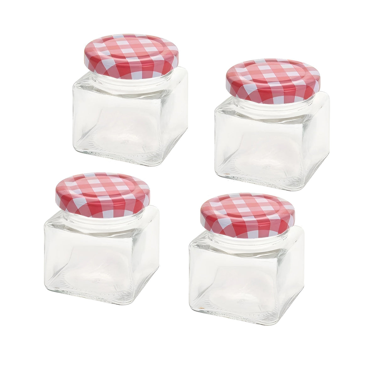 Excellent Houseware Storage Jar Glass 75ml 2,54oz Pack of 4 031875