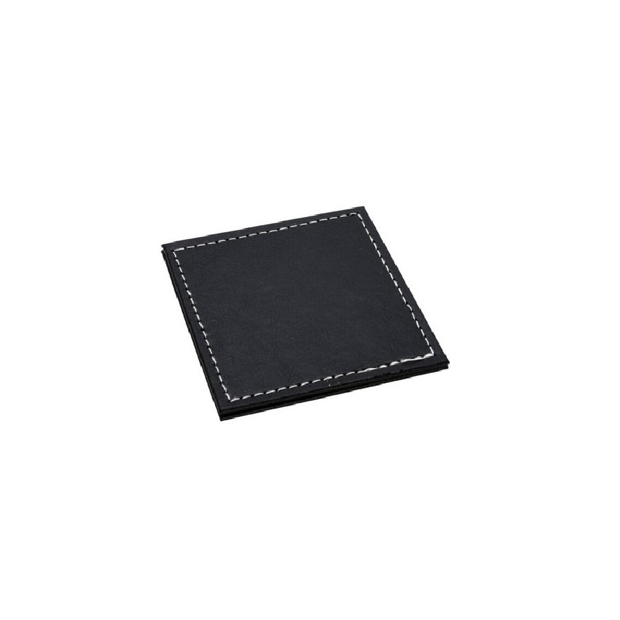 H and S Collection PU Coaster Black 10cm x 10cm Pack of 4 091677