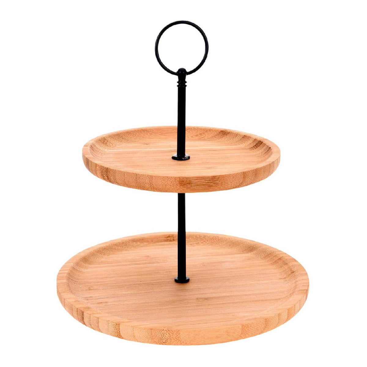 Excellent Houseware 2 Tier Bamboo Food Stand Brown 21,5cm - 16,5cm 097663