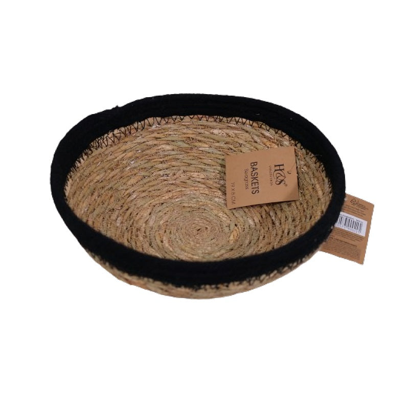 H and S Collection Seagrass Basket Assorted 19cm x 8cm 099532