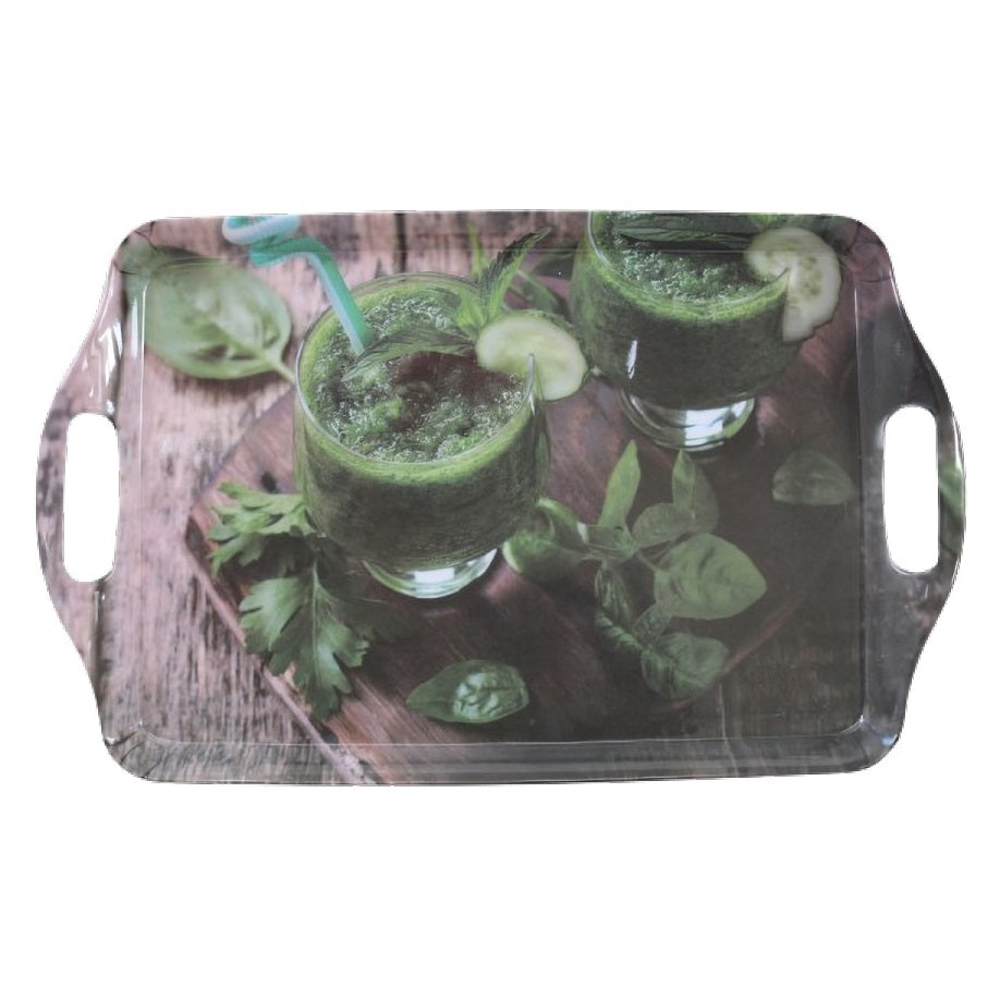 Excellent Houseware Melamine Serving Tray Assorted 38cm x 23cm 097697 | Durable and Lightweight | Easy to Clean