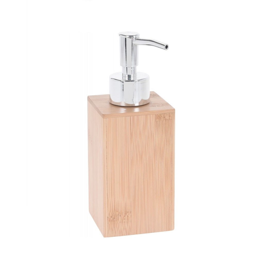 Bathroom Solutions Bamboo Soap Dispenser Wooden Brown 185ml 125323 | Lotion Dispenser