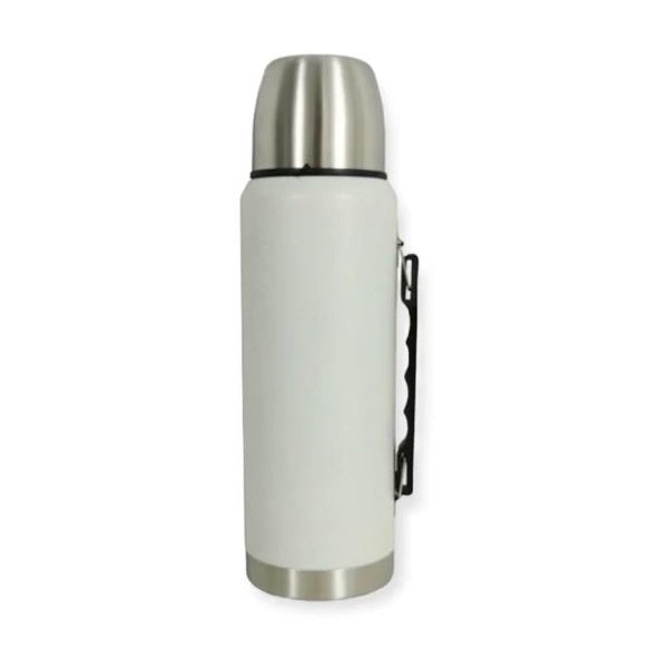 Excellent Houseware Vaccum Flask White 1000ml 082880 | Stainless Steel Flask | Ideal for Outdoor