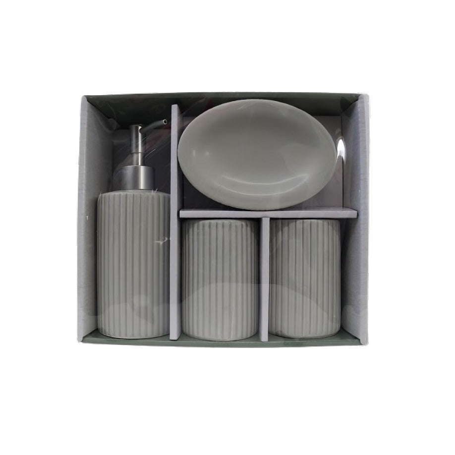 Bathroom Solutions Bathroom Set White 4-Piece 125727