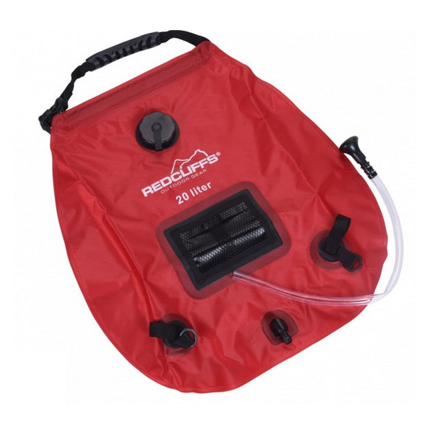 Redcliffs Solar Power Camping Shower Red 20Ltr 130093