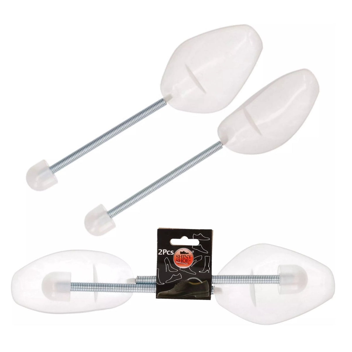 Shiny Shoe Accessories Shoe Tree Shaper White 2-Piece 080618
