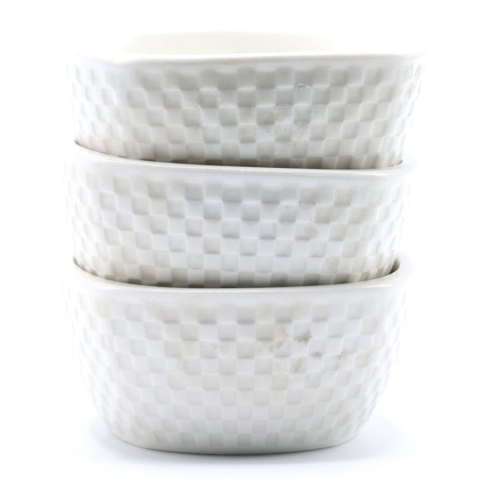 Excellent Homeware Porcelain Serving Bowls White Pack of 3 047134