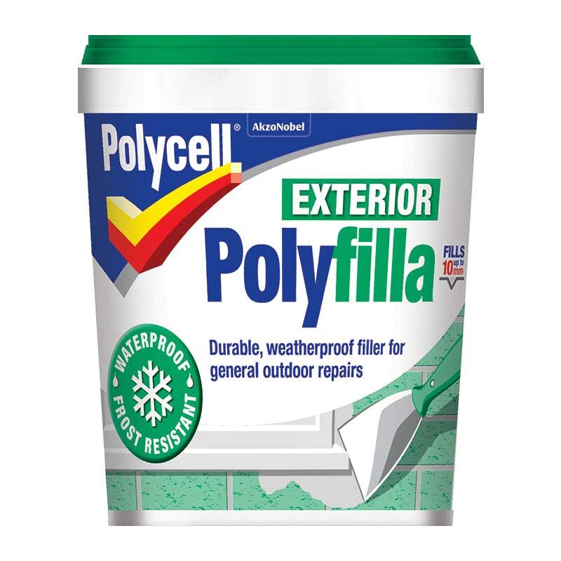 Polycell Multi-Purpose Exterior Polyfilla 1Kg 2182327 | Durable | Weatherproof