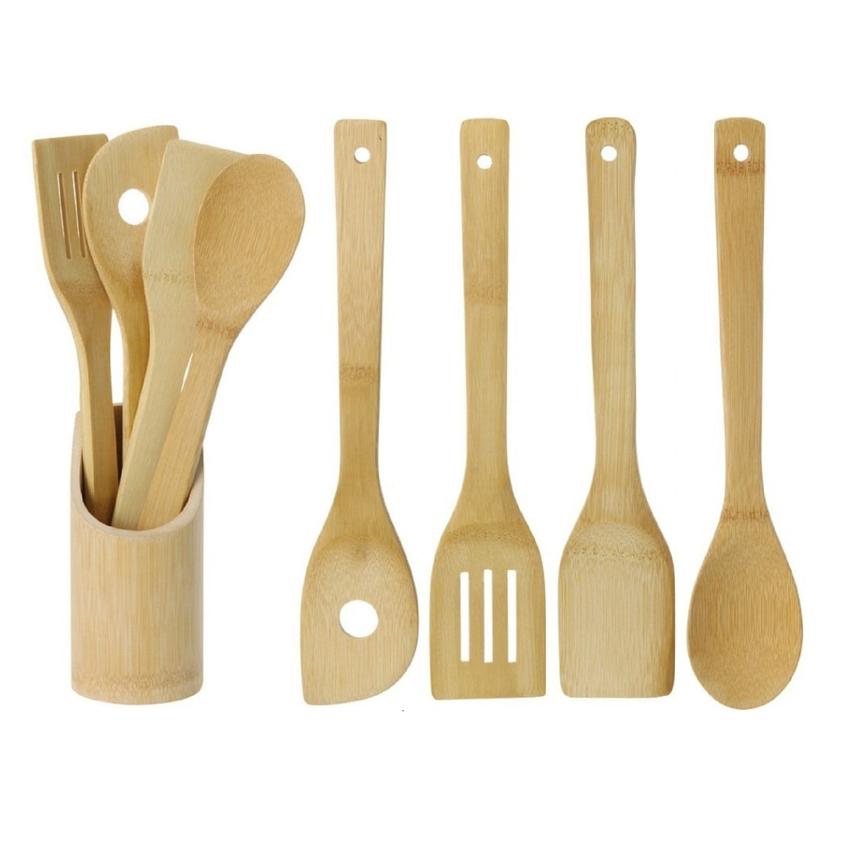 Excellent Houseware Bamboo Kitchen Utensil Set Brown Pack of 5 094361