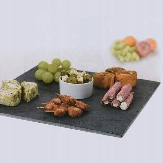 Excellent Houseware Slate Serving Platter Black 30cm x 30cm 085887