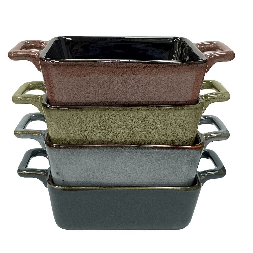 Oven Dish with Handles 13cm x 11cm x 5cm Assorted 077639