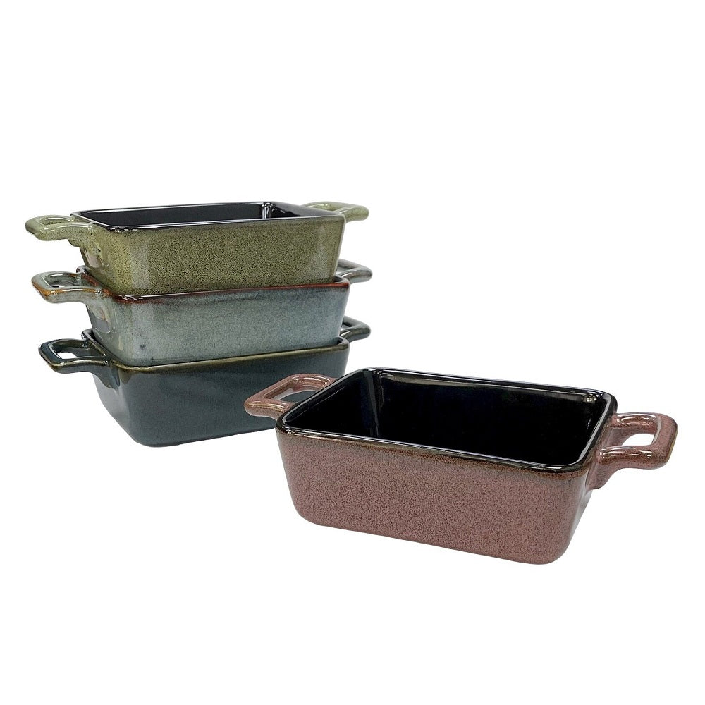 Oven Dish with Handles 19cm x 23cm Brown 038863