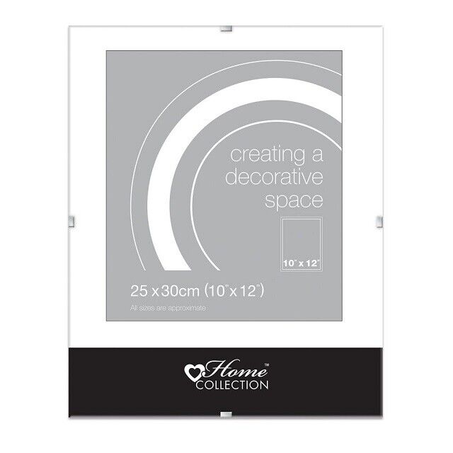 Design Group Home Collection Glass Clip Frame Clear 10-Inch x 12-Inch LS-5